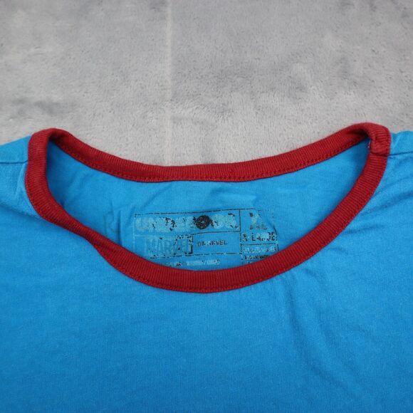 Underoos Marvel Shirt Mens XL Blue Captain America Crew Neck Short Sleeve Tee - Picture 6 of 14